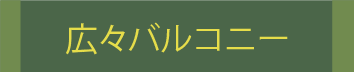広々ベランダ